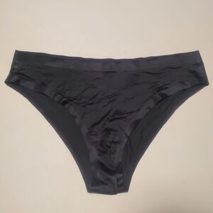 Victoria's Secret Black Satin Bikini Panties